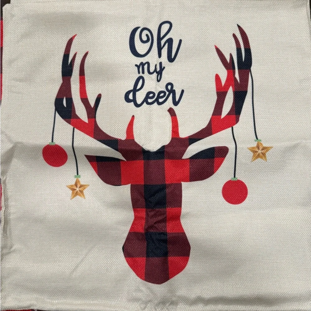 Festive Red and White Holiday Pillow Covers